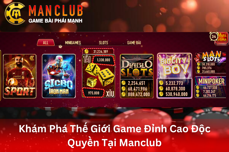 Khám phá kho game bài trực tuyến khổng lồ tại ManClub